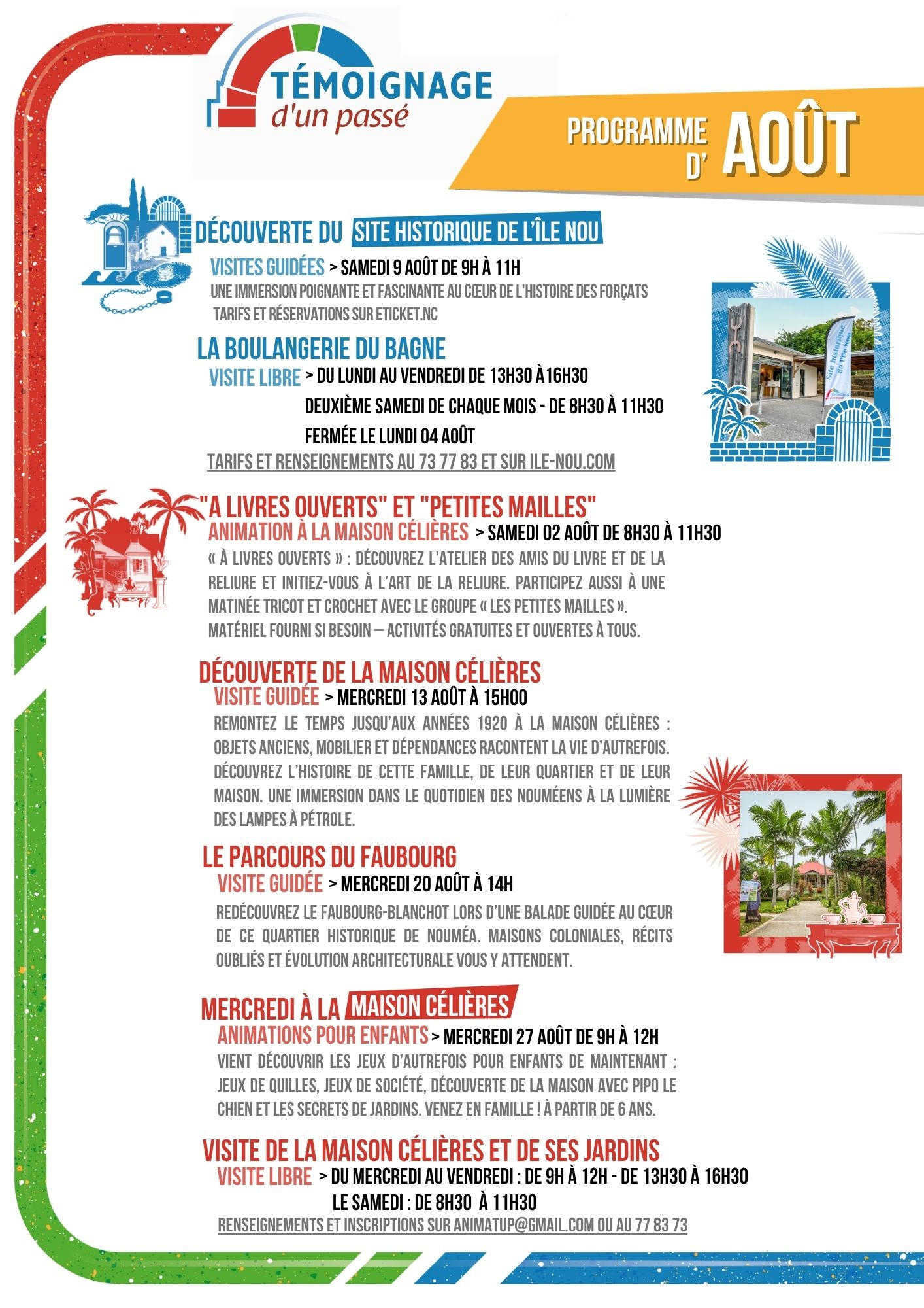 Programme du mois d'août