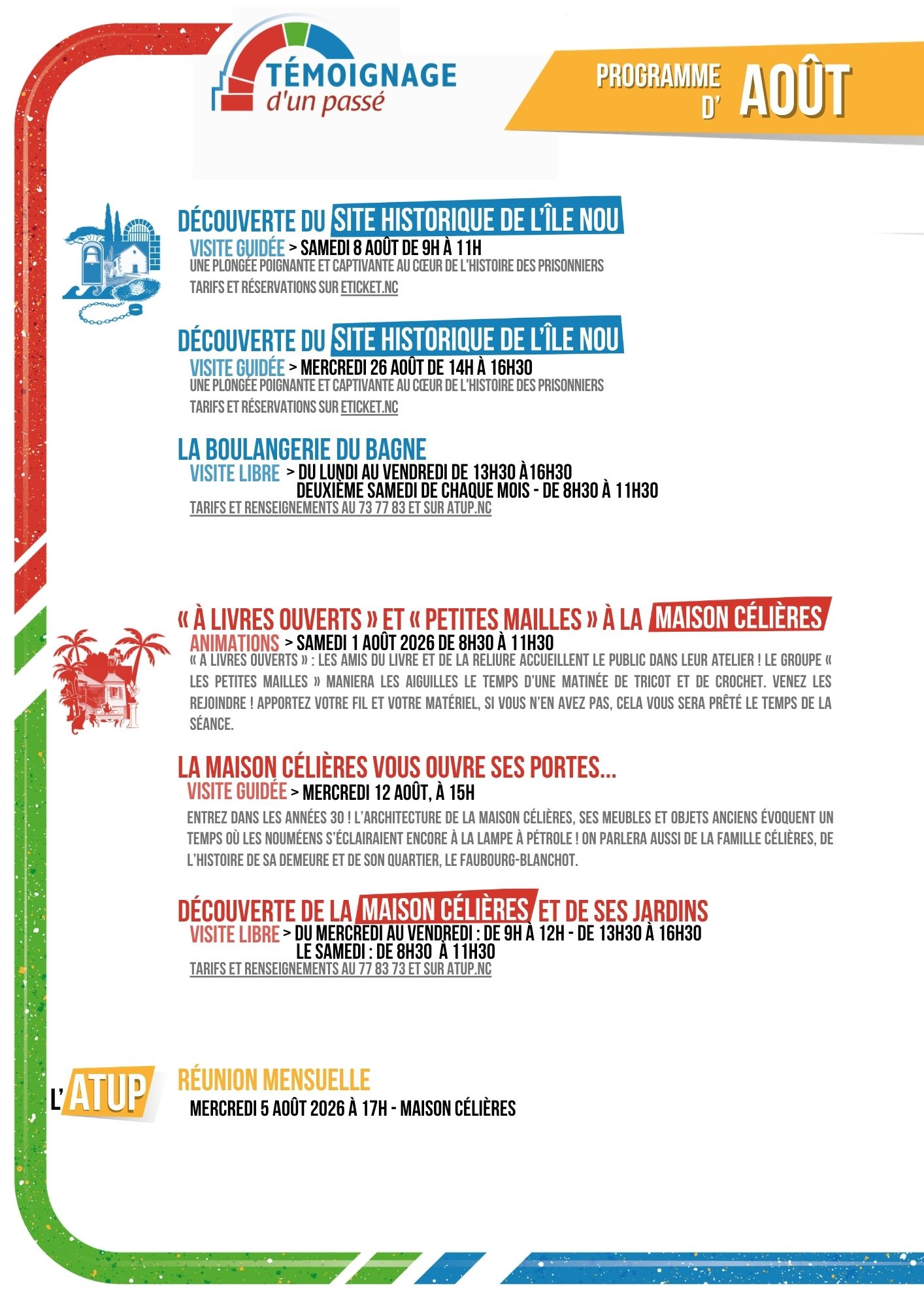 Programme ATUP Août