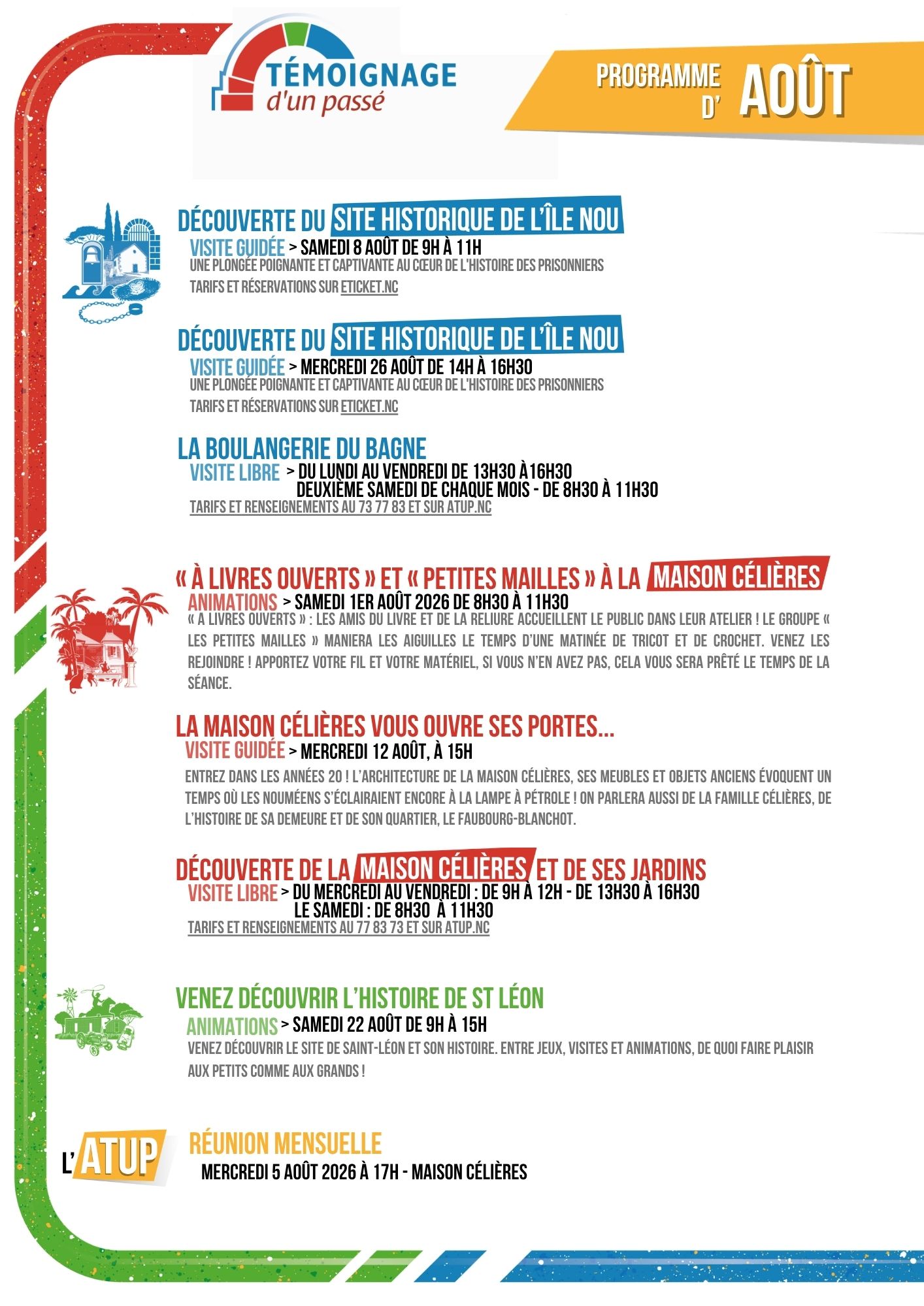 Programme ATUP Août