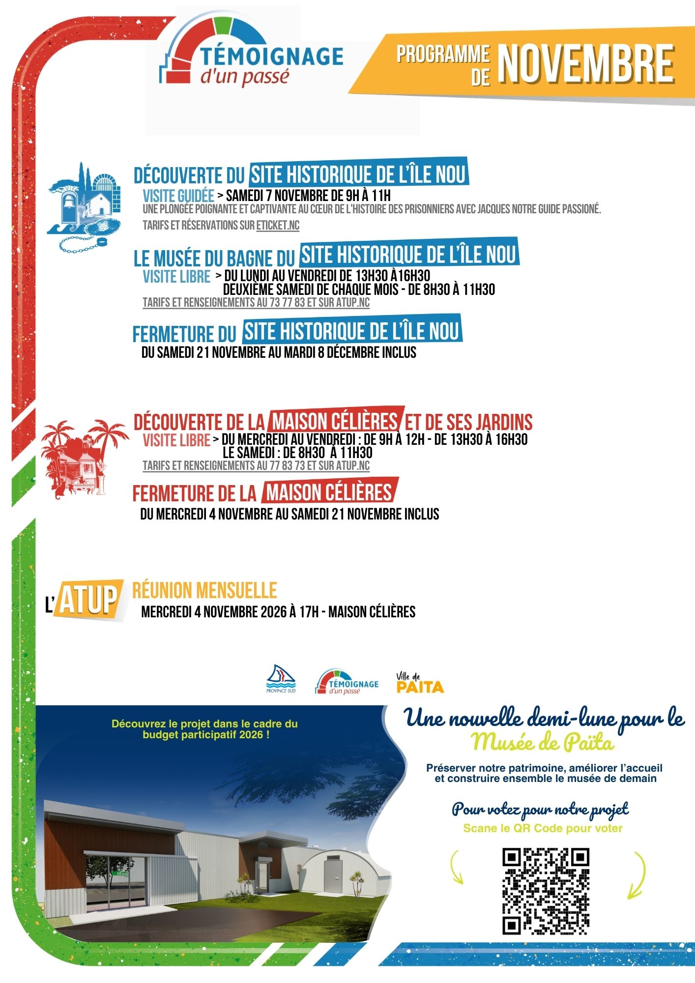 Programme ATUP novembre